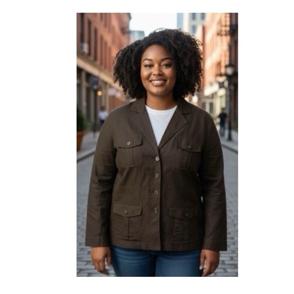 Kate Hill Jackets & Blazers - Kate Hill‎ Linen Utility Jacket